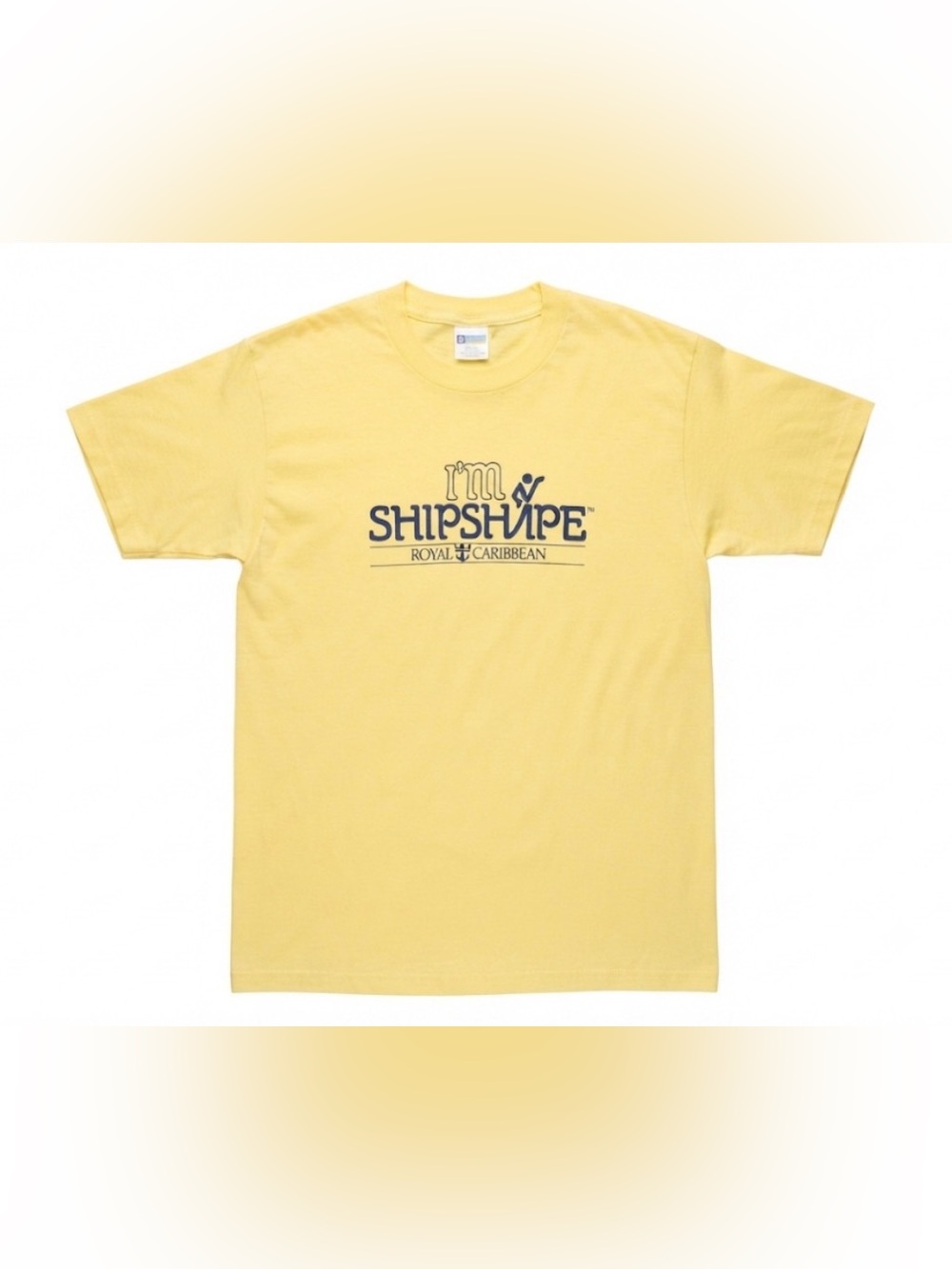 Vintage Royal Caribbean I’m Shipshape T-Shirt Mens XL Yellow Single Stitch USA